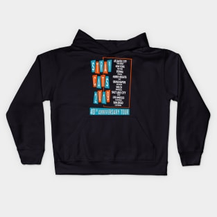 text lyric 40 anniversary tour cats band Kids Hoodie